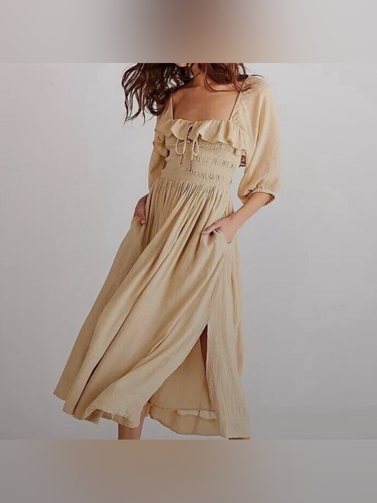 Free People Dresses & Skirts - Free People Oasis Midi Dress in Nomadic Desert Size XS